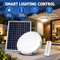 Lampu Gantung Tenaga Surya 500W Kecerahan Tinggi dengan Remote Timer untuk Penerangan Area Luar Ruangan, Pertanian, Bengkel, Halaman, dan Gudang