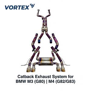 ระบบท่อไอเสียแบบวาล์ว Vortex Purple Titanium Catback สำหรับ BMW M3 G80 M4 G82 G83 S58 3.0T ปี 2021-2025 ชุดแต่งแบบติดตั้งได้โดยตรง - Product Image 1