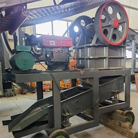 Mini concasseur à mâchoires Portable pour le concassage de béton de basalte de minerai d'or de pierre prix d'usine moteur de concasseur de pierre Mobile