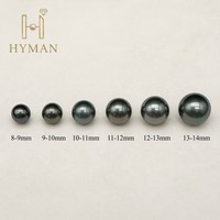 Perles de Tahiti en vrac, naturelles, noires/vertes, qualité AAAAA, parfaites pour la fabrication de bijoux