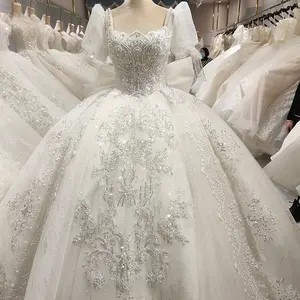 Vestido de baile com strass, vestido de casamento civil branco com cristais, lantejoulas, novo vestido de noiva