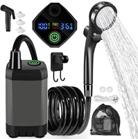 Robinet électrique au design moderne, ensemble de douche extérieure, pomme de douche portable rechargeable pour le camping, les chantiers de construction, les dortoirs