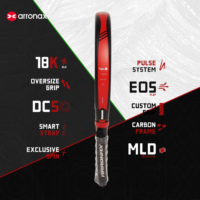 Raquette de padel Arronax AT10 2025, noire, noyau en EVA avec carbone 18K, Pelotas De Padel Racquet