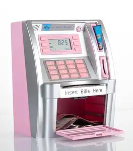 bulk abs coin atm with password lock toys pig shaped plastic piggy bank Piggy Coin Box digital money saving box