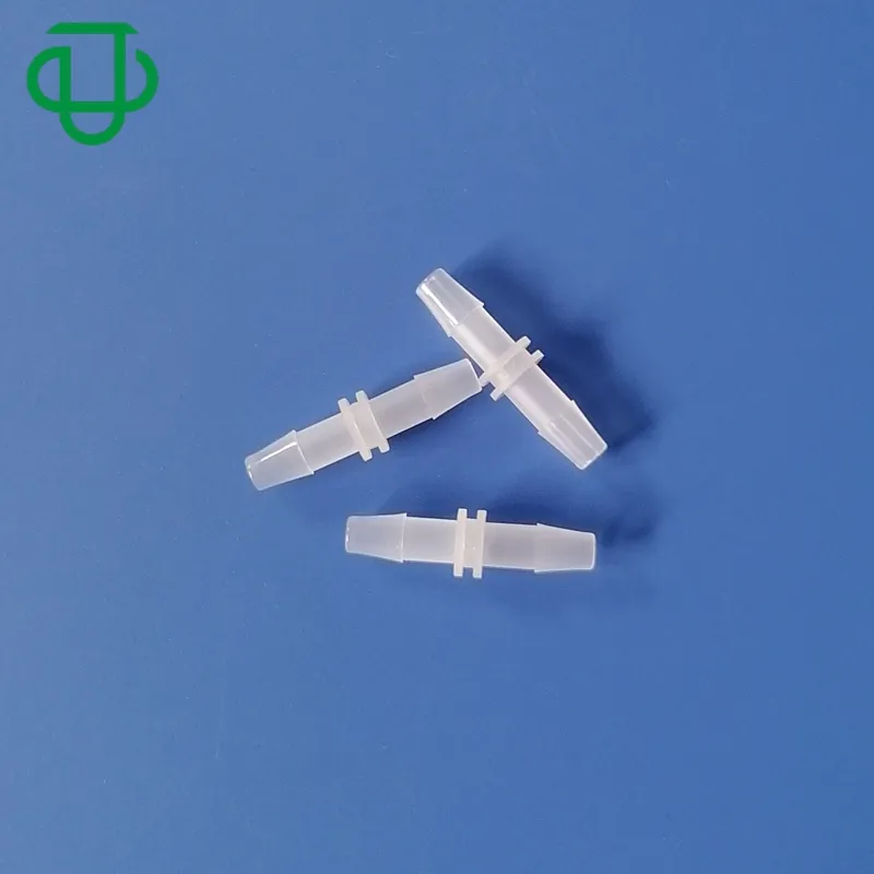 JU 3/16 4.8mm J'AI Formé Deux Voies Barbelé En Plastique PP D'oxygène Connecteur de Tube Rond
