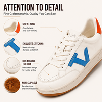 Baskets basses blanches pour femmes avec logo V coloré, chaussures décontractées