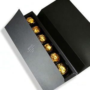 Boîte d'emballage pliable personnalisée <span class=keywords><strong>pour</strong></span> chocolat, avec fermeture magnétique en éponge, faite à la main, vide, avec séparateurs, finition mate <span class=keywords><strong>pour</strong></span> aliments - Product Image 6