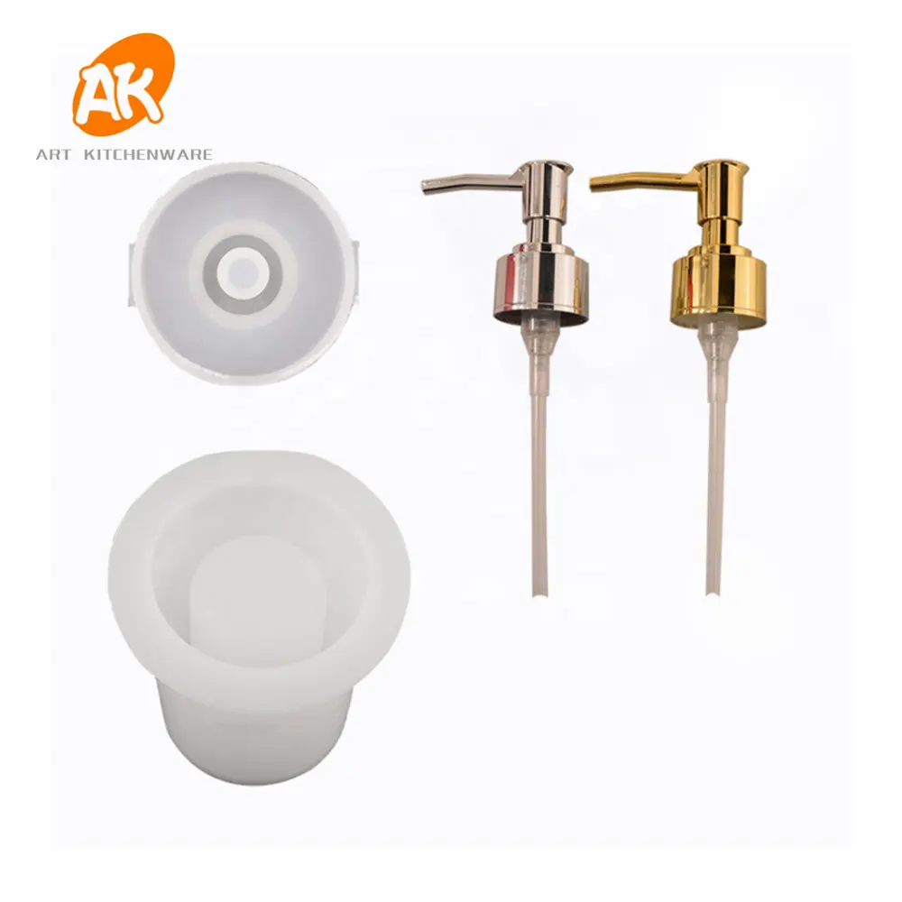 AK Khuôn Nhựa Silicone Cho Chai Sữa Tắm Nước Hoa Pha Lê Tự Làm Khuôn Thủ Công Bằng Nhựa Resin Bộ Khuôn Khay Hình Tròn Xà Phòng