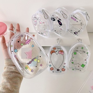 Bolsa de muñeca de Pvc llavero transparente caja de almacenamiento de muñecas accesorios Mini bolsa de lujo para muñeca bolsas de <span class=keywords><strong>maquillaje</strong></span> transparente llaveros encanto regalos mujeres - Product Image 3