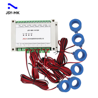 Compteur d'énergie JSY-MK-141G AC 6 canaux 80A RS485 Modbus-RTU sur rail DIN avec transducteurs de courant (CT) intégrés de 18 mm de diamètre