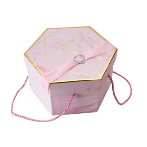 China Manufacturer Hot Sale Cheap Custom Hexagon Gift Box With Lid