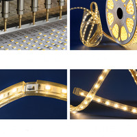 Bande lumineuse LED SMD5050 étanche RGB IP65, flexible, souple, pour la décoration