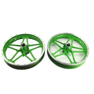 Roda de bicicleta verde 49cc 50cc crf50, roda traseira e dianteira 2.50-10 para criança motocicleta mini moto pit bike quad apollo