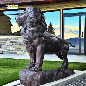 Estatuas de León Grandes de Bronce para Plaza o Jardín - Product Image 1