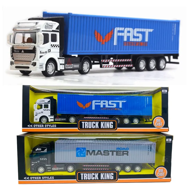 Samtoy Hot Sale 1/50 Scale Diecast Truck Metal Model Car Pull Back Car Alloy Truck Toy for Boys
