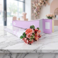 Boîte à fleurs et roses rigide personnalisée en papier, idéale pour gâteaux, cosmétiques, vin, parfums, chocolats, bonbons, bijoux, cadeaux de Noël – Charme séduisant