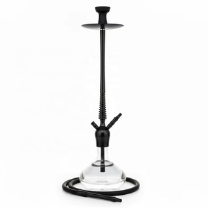 Golden Torch 30 Zoll Kupfer-Aluminium Shisha mit Tonkopf, Silikonschlauch und klarer Glasvase - Product Image 2