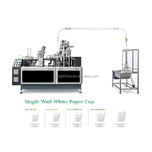 Máquina de producción de vasos de papel desechables de café o té de doble pared completamente automática de 100 pcs/min