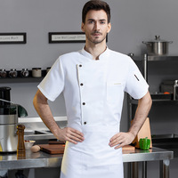 Vente chaude Chef Vêtements De Travail Hommes Chemises D'été À Manches Courtes Hôtel Restaurant Cuisine Cuisine Uniformes
