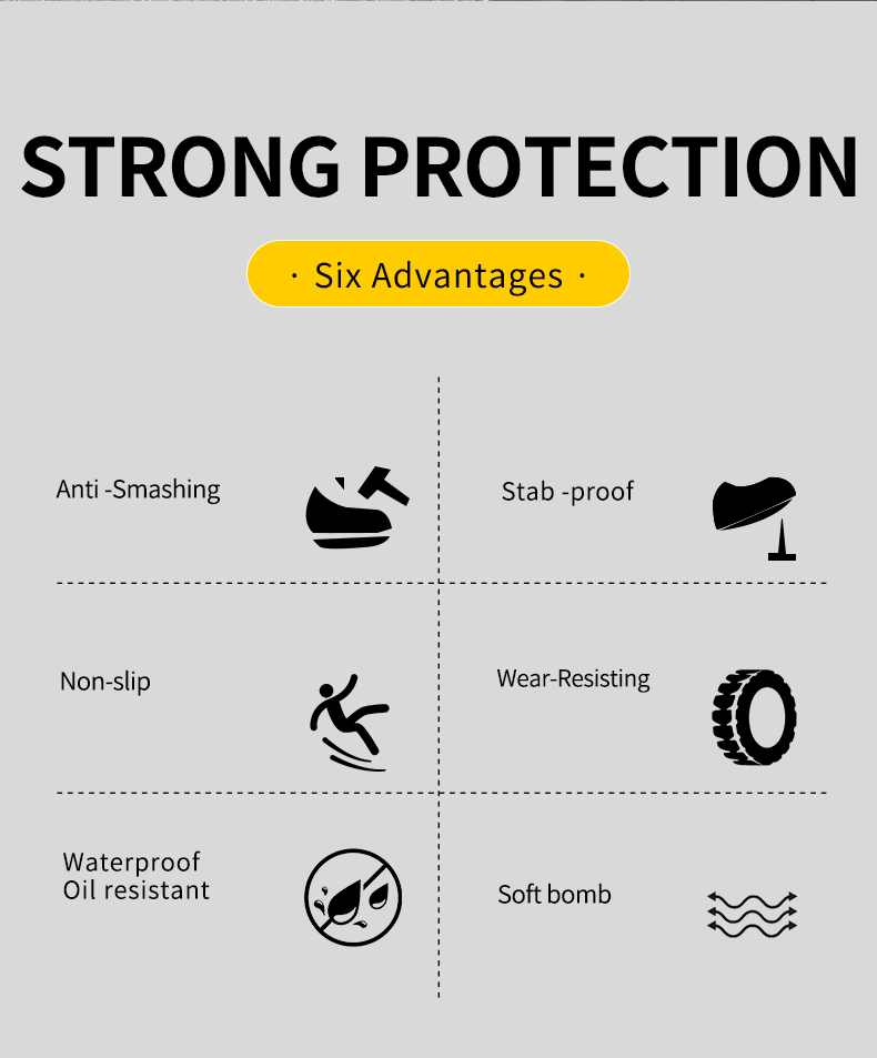 zapatos de trabajo Customized black high cut genuine leather safety boots work boots with PU oursole for men