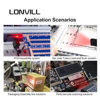 LONVILL Data Matrix Lector de código fijo Inventario Código con cable Transportador de almacén Código de barras 2D automático para línea de montaje
