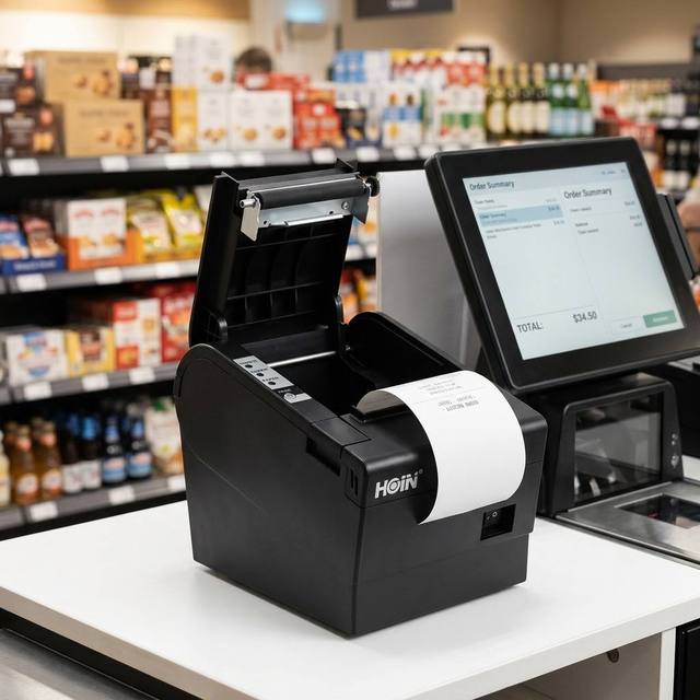 HOP-E802 Thermal Receipt Printer  Auto Cutter Hoin Factory Mobile High Speed USB  LOGO Printer for POS SYSTEM 80mm