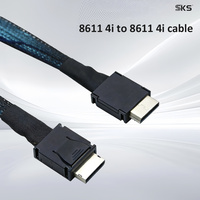 Cable OCuLink SFF-8611 4i a 4i de Alta Velocidad, 0.4m, 64Gbps, Cable de Datos para eGPU, Tarjeta Gráfica, NVMe, HBA, Servidor