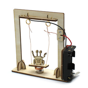Kit de ciencia con columpio electromagnético de madera, juguete educativo DIY para niños de 7 a 9 años, modelo de madera con control manual - Product Image 4