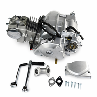 Kit moteur horizontal complet 125cc avec embrayage manuel, 4 CDI, démarrage électrique et au kick, 4 vitesses, refroidissement par air, carburateur, pignon pour moto tout-terrain
