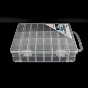 29628 Organisateur de fil double face avec clips amovibles Boîte de rangement pour couture et étui de rangement pour jouets aveugles Double niveaux - Product Image 3