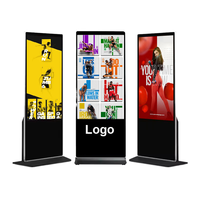 ZGS Hazır Gönderim 55 İnç IPS Dokunmatik Ekranlı LCD Reklam Ekranı, IoT Bağlantılı Ayaklı İç Mekan Kiosk Tabelası