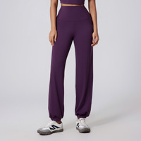 Pantalon de yoga décontracté pour femme, taille haute, avec cordon de serrage, pour la danse, le fitness, la course à pied - Séchage rapide, respirant