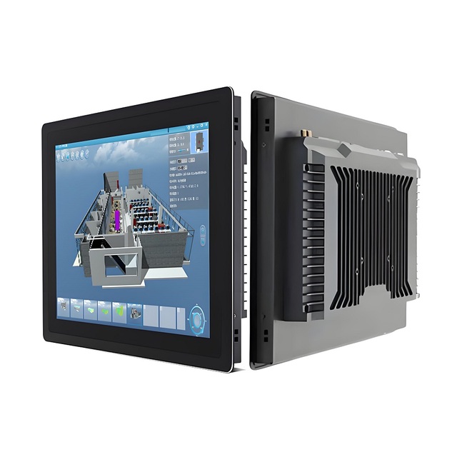 Industrial Fanless Computer Pc IP65 Rugged Aluminum Alloy Panel Window Linux Wall Mount Embedded 10-Point Capacitive Industrial