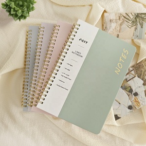 Cuadernos clásicos en stock, cubierta de papel recubierto, cuaderno, diario, planificador, libreta con forro colorido - Product Image 2