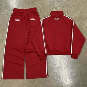 Tuta Sportiva QIANSHI a Righe con Felpa con Zip e <span class=keywords><strong>Pantaloni</strong></span> Jogger, Set Due Pezzi in Cotone Pesante per <span class=keywords><strong>Donna</strong></span> - Product Image 2