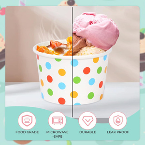 Customizable Biodegradable <b>Disposable</b> Fancy Cartoon Birthday Party Kids Ice Cream Paper <b>Cups</b> Spoon Lids Eco-Friendly Custom - Product Image 3
