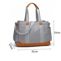 Sac à couches en toile de coton pour maman sacs de messager avec coussin voyage mode poussette organisateur sac momie
