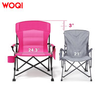 Chaise de camping WOQI Oxford Garden avec porte-gobelet et poche latérale, design respirant et à séchage rapide, pliable, robuste, pour pelouse