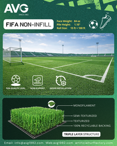 Gazon Artificiel en Rouleau de Haute Qualité pour Football, Non Rempli, Vente en Gros - Product Image 3