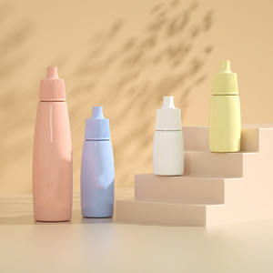 Flacon de lotion rond en HDPE, conteneur portable pour sérum et essence, emballage cosmétique rechargeable, personnalisable - Product Image 3