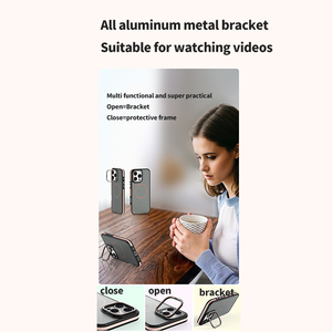 เคสโทรศัพท์มีกระดุมแม่เหล็กสำหรับ <span class=keywords><strong>iPhone</strong></span> 17 16 PRO MAX 15 <span class=keywords><strong>PLUS</strong></span> 14 13 12 11เคสกรอบเลนส์อลูมิเนียม - Product Image 4