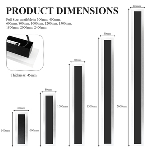 Hot Selling Modern Linear Long Strip Outdoor Wall <strong>Light</strong> Porch Villa Balcony Waterproof Black Garden Exterior Led Wall Lamp - Product Image 5