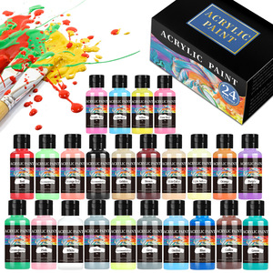 Juego de Pintura Acrílica en Botellas de 30 ml, <span class=keywords><strong>Colores</strong></span> Surtidos, Pintura Acrílica de Alto Flujo, Sin Necesidad de Mezclar, <span class=keywords><strong>para</strong></span> Lienzo, Cuero y <span class=keywords><strong>Madera</strong></span> - Product Image 2