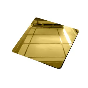Baja tahan karat terkemuka Tiongkok 304 lembar brushed emas sampanye berwarna cermin besi tahan karat harga sumber