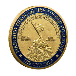 Moneda Conmemorativa 3D de Bombero de Saint Florian, Chapada en Oro Negro de Dos Tonos, Insignia de Bombero, Tema <span class=keywords><strong>Honor</strong></span> y Coraje - Product Image 3