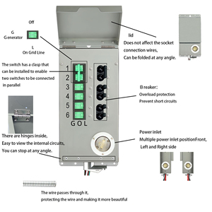 120v ו-240v חשמל v ו-v מתג העברת חשמל - Product Image 3