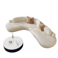 Nouveau canapé d'angle en L, design nordique haut de gamme, courbé et sur mesure, en bois massif et velours, avec éponge amovible