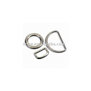 Venta al por mayor D Ring O Ring Metal D Snap Clip para artículos de cuero <span class=keywords><strong>Hardware</strong></span> Bolsa Piezas y accesorios - Product Image 1