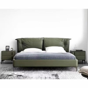 Modern Velvet Upholstered <b>Bed</b> Frame with Tufted Headboard Minimalist Design Soft <b>Bed</b> <b>Queen</b> King <b>Size</b> Metal Legs - Product Image 3