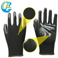 Nitrilbeschichtete Handschuhe 13g Schwarzes Nylonfutter 3/4 Nitrilbeschichtete Handschuhe